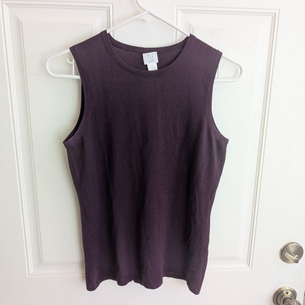 TSE Sleeveless 100% Merino Wool Top